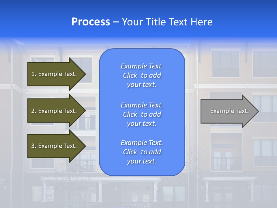 A Picture Of A Building With Cars Parked In Front Of It PowerPoint Template