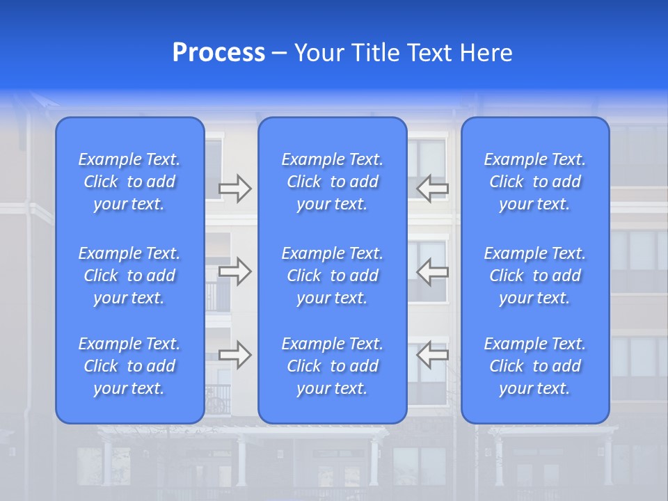 A Picture Of A Building With Cars Parked In Front Of It PowerPoint Template