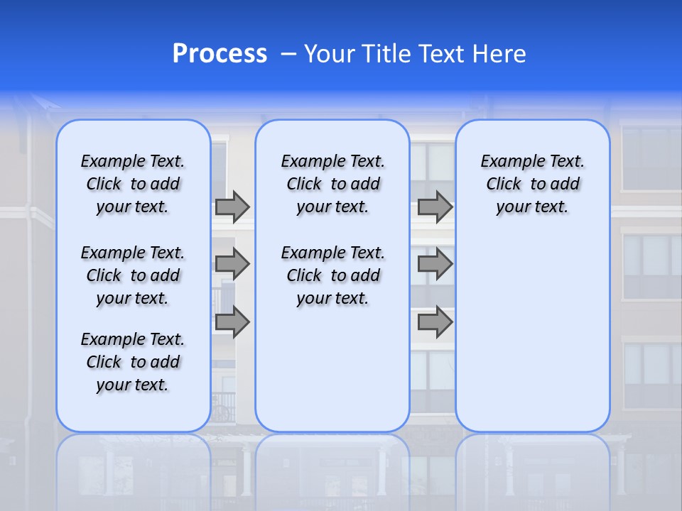 A Picture Of A Building With Cars Parked In Front Of It PowerPoint Template