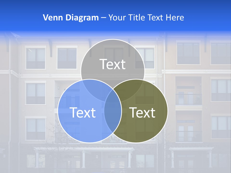 A Picture Of A Building With Cars Parked In Front Of It PowerPoint Template