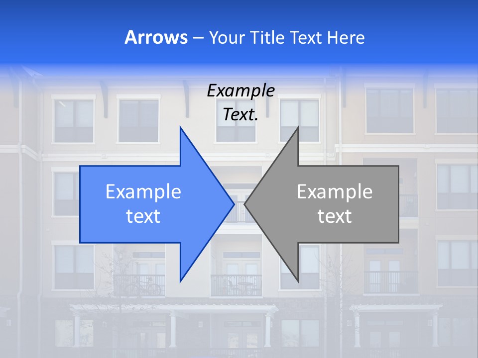 A Picture Of A Building With Cars Parked In Front Of It PowerPoint Template