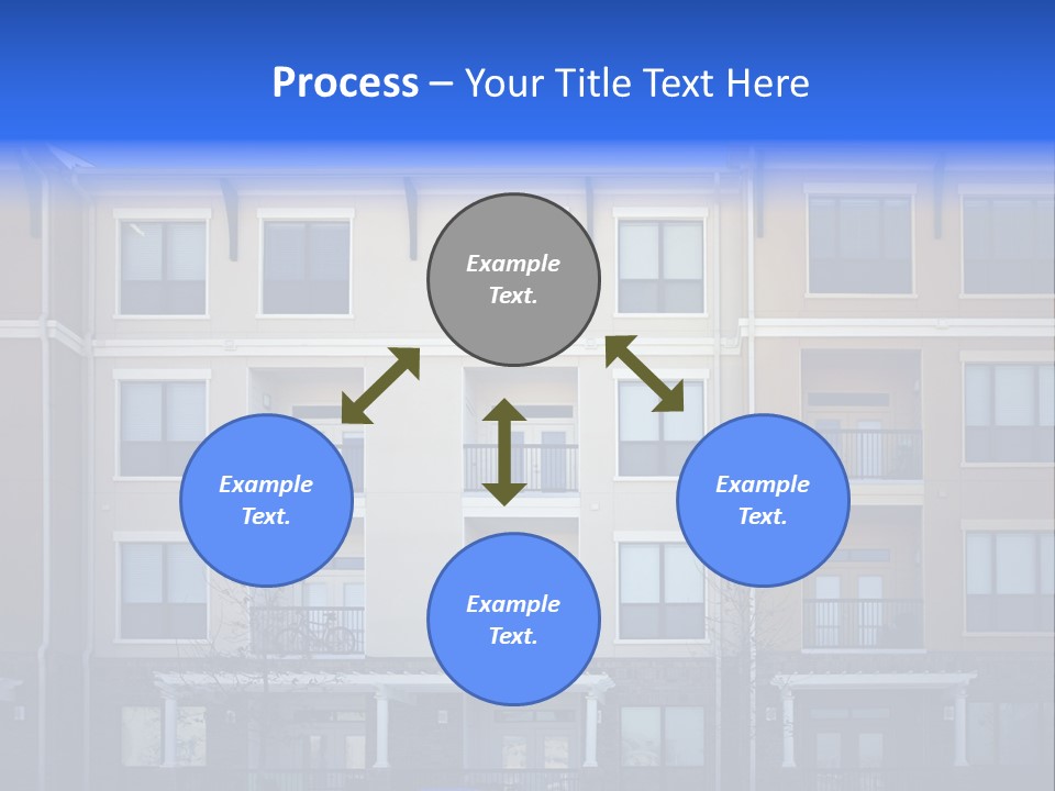A Picture Of A Building With Cars Parked In Front Of It PowerPoint Template