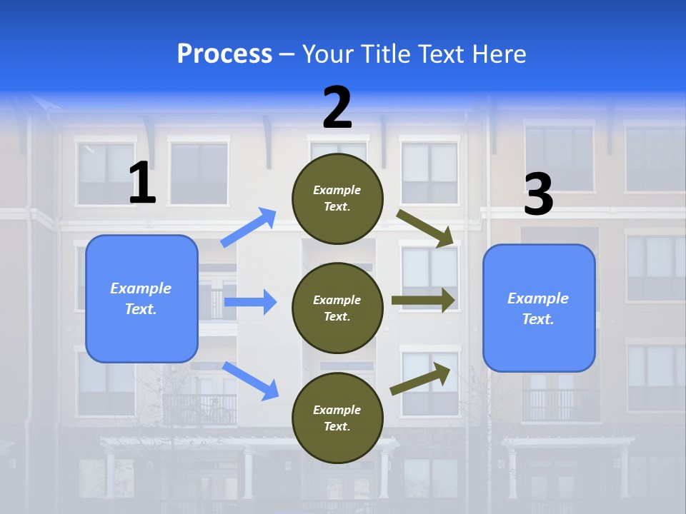 A Picture Of A Building With Cars Parked In Front Of It PowerPoint Template