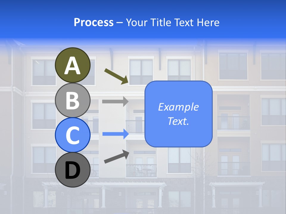 A Picture Of A Building With Cars Parked In Front Of It PowerPoint Template