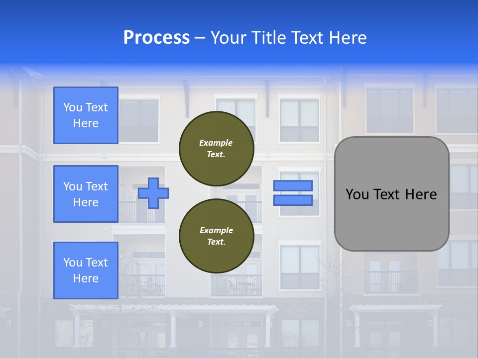 A Picture Of A Building With Cars Parked In Front Of It PowerPoint Template