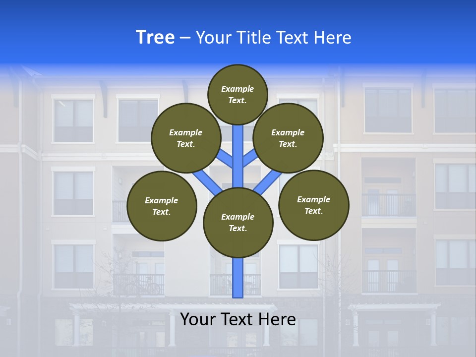 A Picture Of A Building With Cars Parked In Front Of It PowerPoint Template