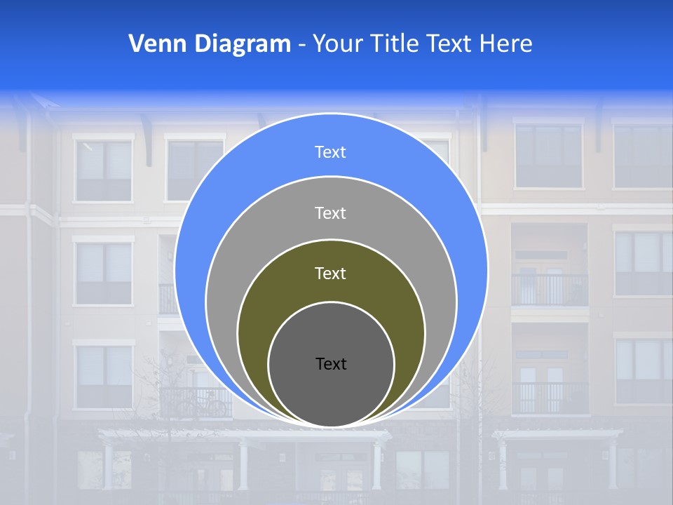 A Picture Of A Building With Cars Parked In Front Of It PowerPoint Template