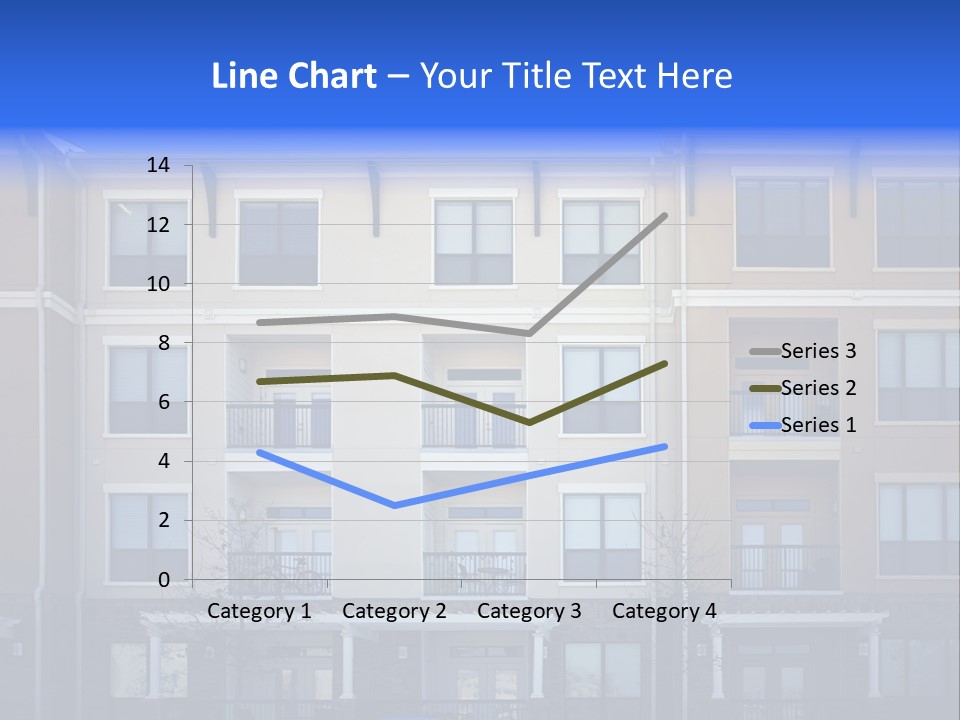 A Picture Of A Building With Cars Parked In Front Of It PowerPoint Template