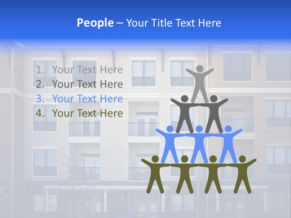 A Picture Of A Building With Cars Parked In Front Of It PowerPoint Template