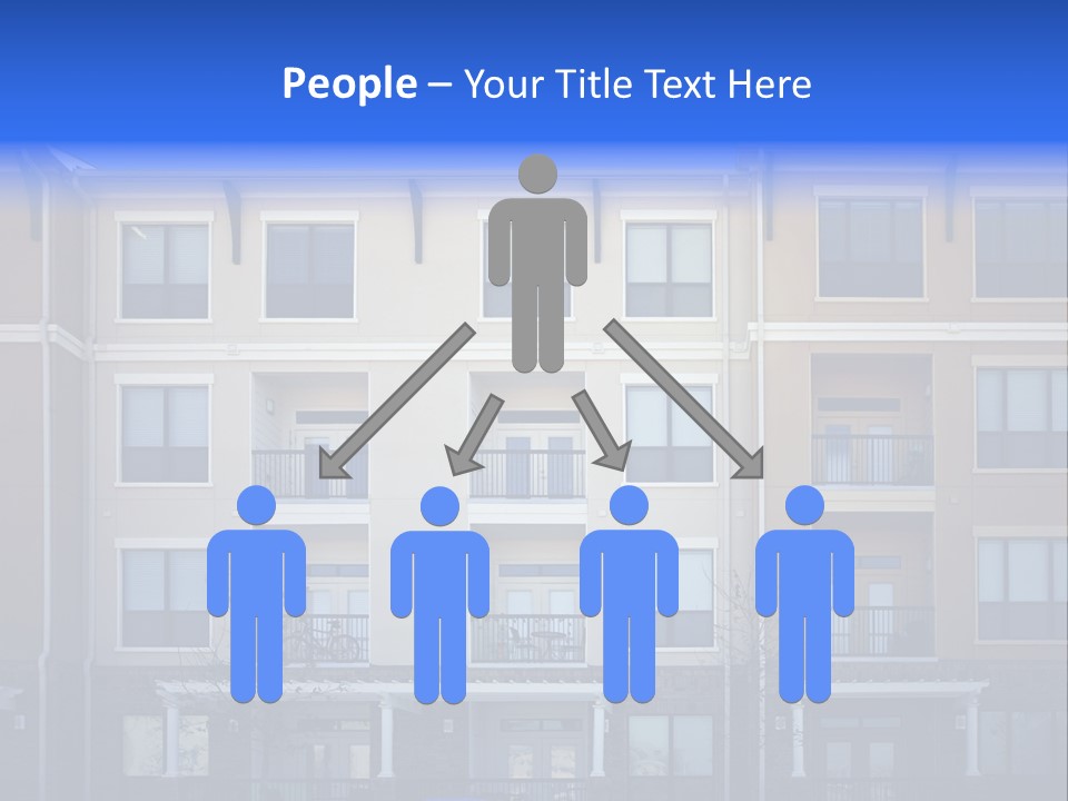 A Picture Of A Building With Cars Parked In Front Of It PowerPoint Template