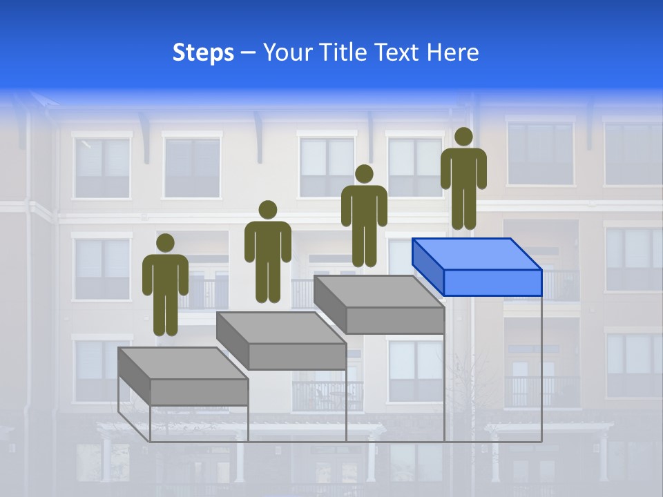 A Picture Of A Building With Cars Parked In Front Of It PowerPoint Template