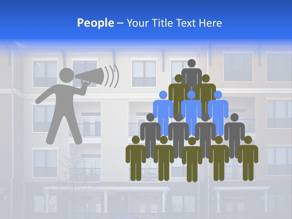 A Picture Of A Building With Cars Parked In Front Of It PowerPoint Template