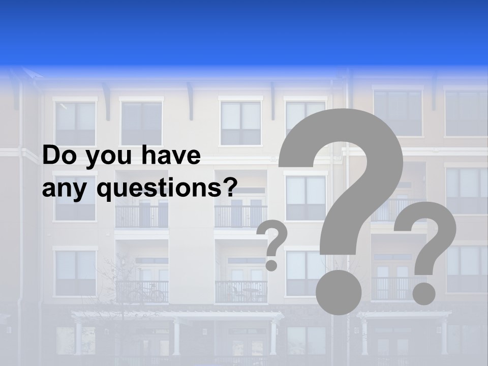 A Picture Of A Building With Cars Parked In Front Of It PowerPoint Template