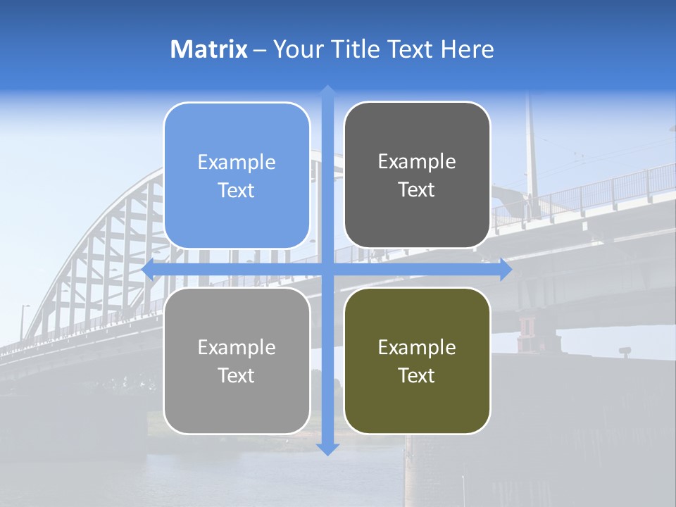 A Bridge Over A Body Of Water With A Sky Background PowerPoint Template