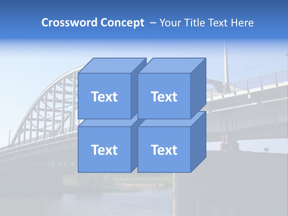 A Bridge Over A Body Of Water With A Sky Background PowerPoint Template