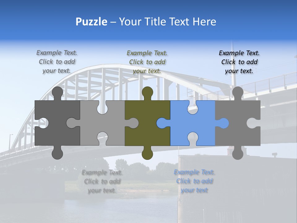 A Bridge Over A Body Of Water With A Sky Background PowerPoint Template