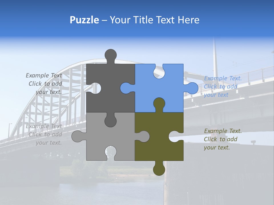 A Bridge Over A Body Of Water With A Sky Background PowerPoint Template