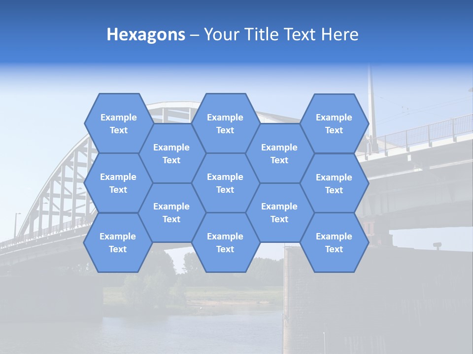 A Bridge Over A Body Of Water With A Sky Background PowerPoint Template