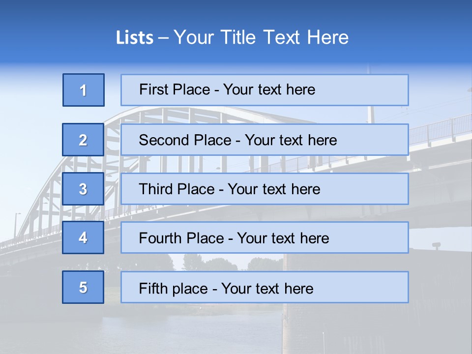 A Bridge Over A Body Of Water With A Sky Background PowerPoint Template