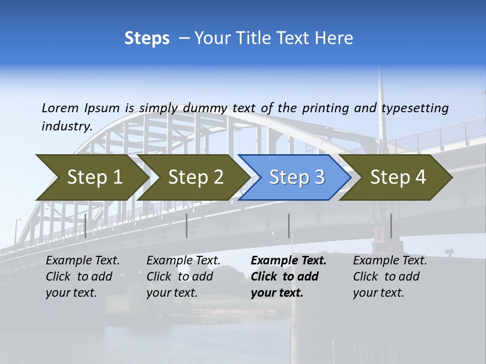 A Bridge Over A Body Of Water With A Sky Background PowerPoint Template