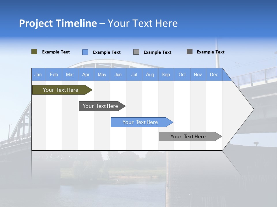 A Bridge Over A Body Of Water With A Sky Background PowerPoint Template