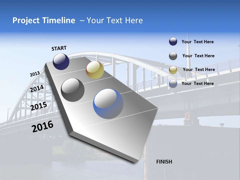 A Bridge Over A Body Of Water With A Sky Background PowerPoint Template