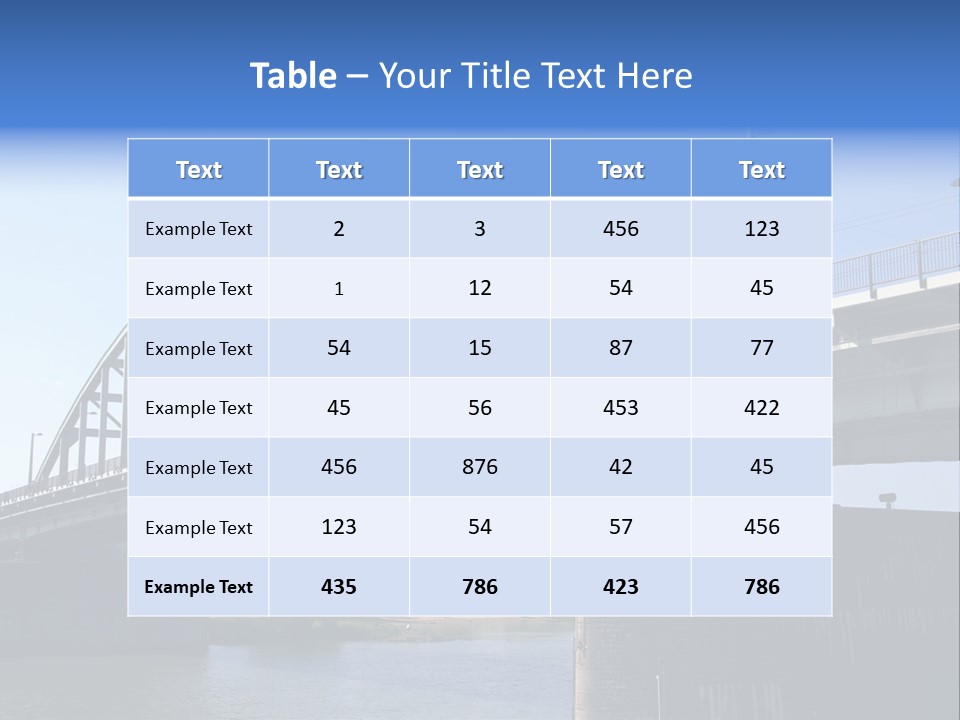 A Bridge Over A Body Of Water With A Sky Background PowerPoint Template