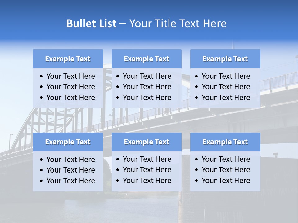 A Bridge Over A Body Of Water With A Sky Background PowerPoint Template