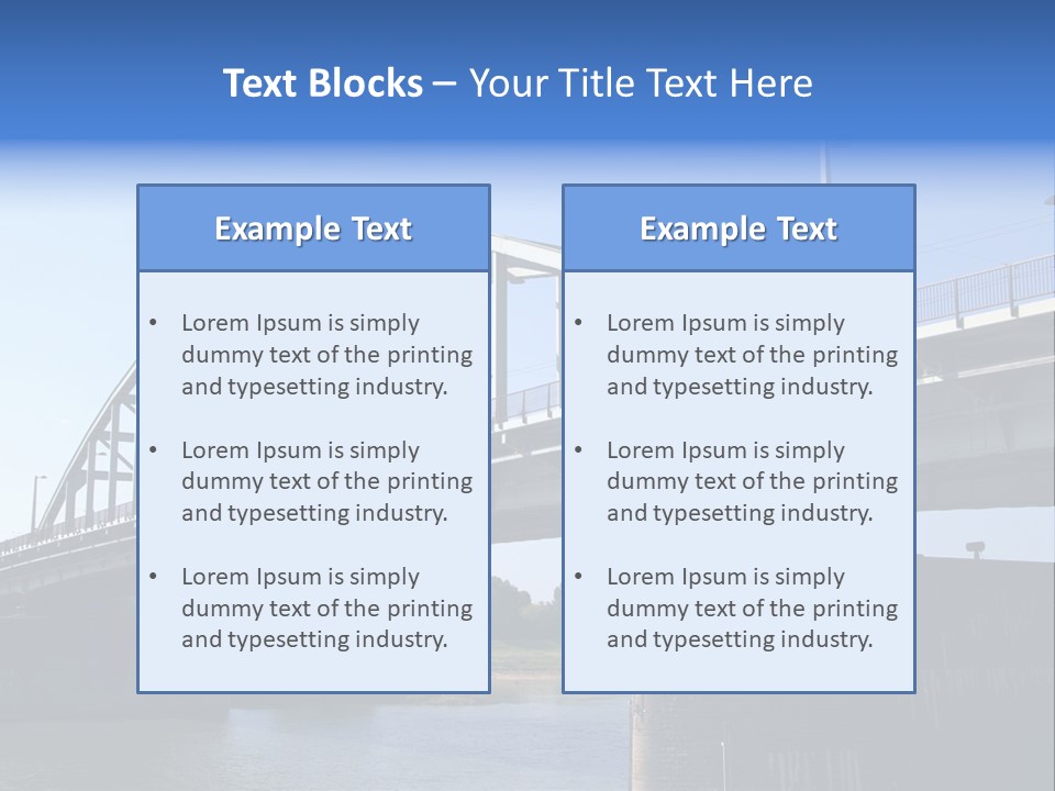 A Bridge Over A Body Of Water With A Sky Background PowerPoint Template