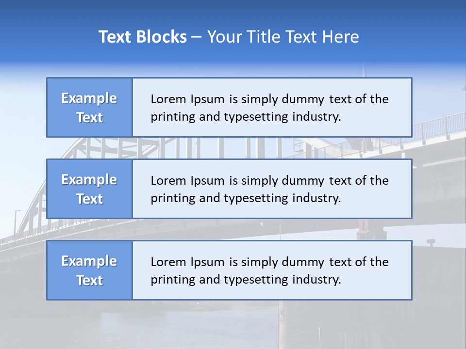 A Bridge Over A Body Of Water With A Sky Background PowerPoint Template