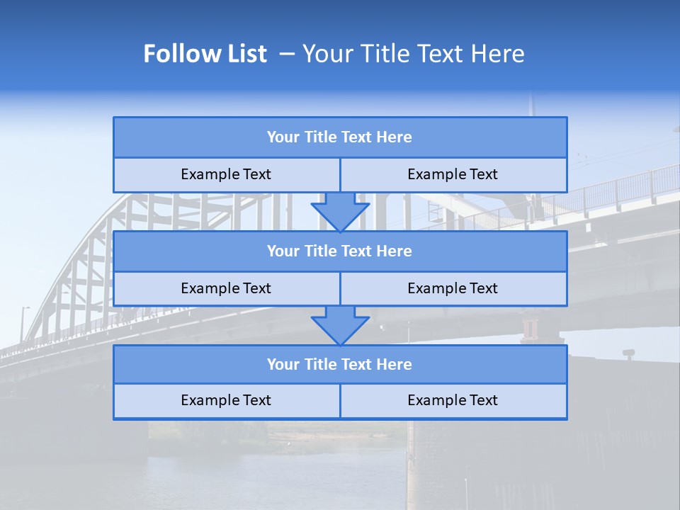A Bridge Over A Body Of Water With A Sky Background PowerPoint Template