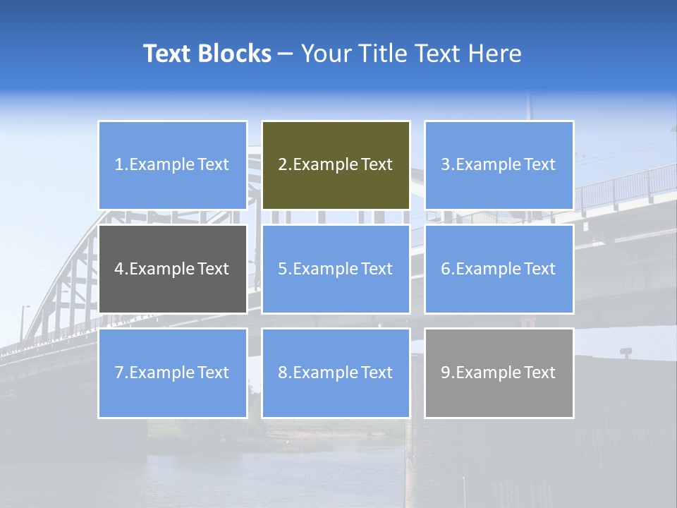 A Bridge Over A Body Of Water With A Sky Background PowerPoint Template