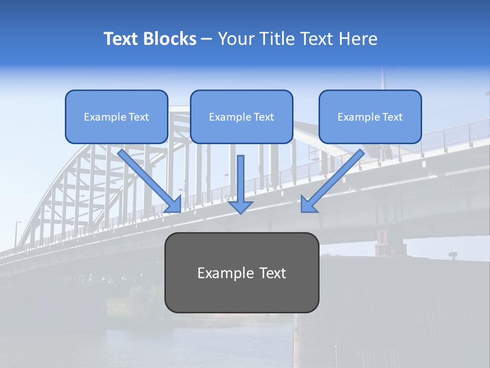 A Bridge Over A Body Of Water With A Sky Background PowerPoint Template