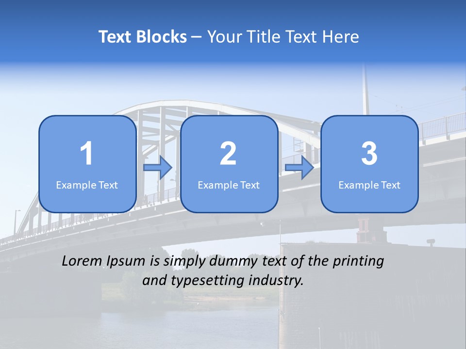 A Bridge Over A Body Of Water With A Sky Background PowerPoint Template