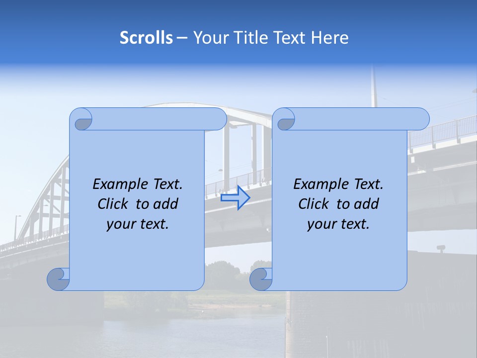 A Bridge Over A Body Of Water With A Sky Background PowerPoint Template