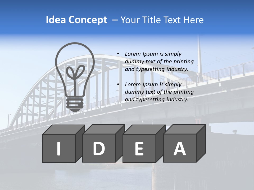 A Bridge Over A Body Of Water With A Sky Background PowerPoint Template