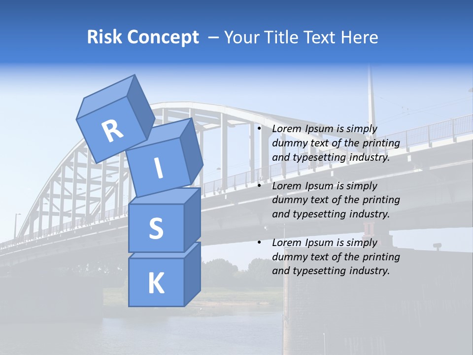 A Bridge Over A Body Of Water With A Sky Background PowerPoint Template
