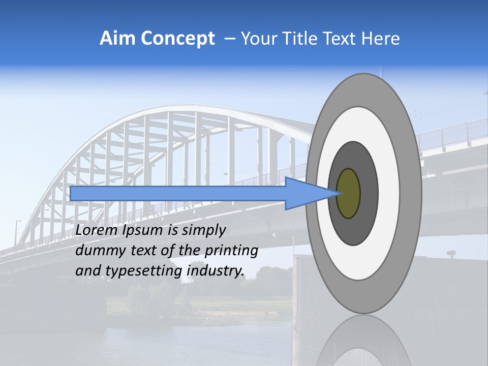 A Bridge Over A Body Of Water With A Sky Background PowerPoint Template