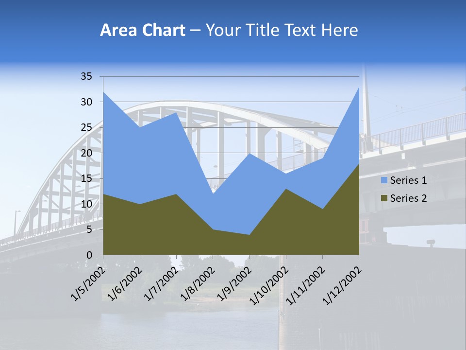 A Bridge Over A Body Of Water With A Sky Background PowerPoint Template