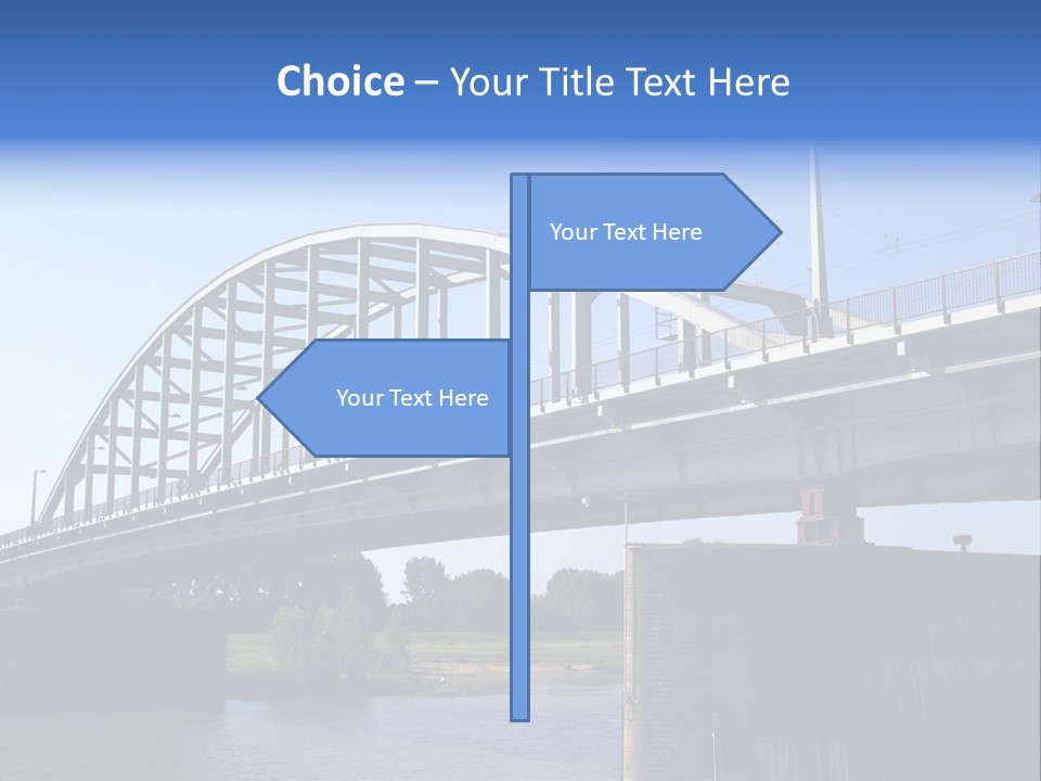 A Bridge Over A Body Of Water With A Sky Background PowerPoint Template