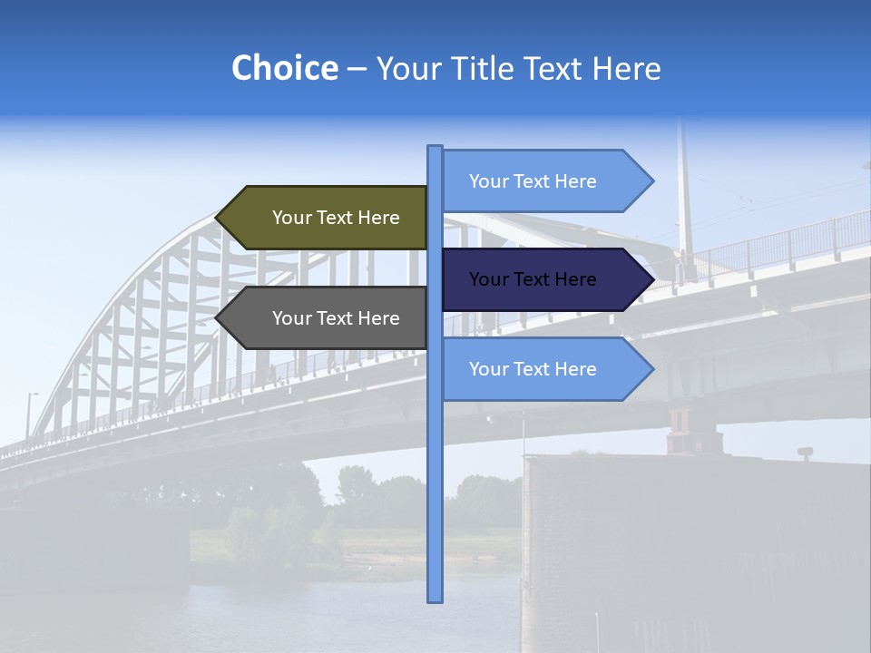 A Bridge Over A Body Of Water With A Sky Background PowerPoint Template