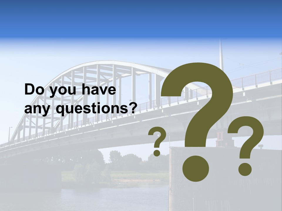 A Bridge Over A Body Of Water With A Sky Background PowerPoint Template