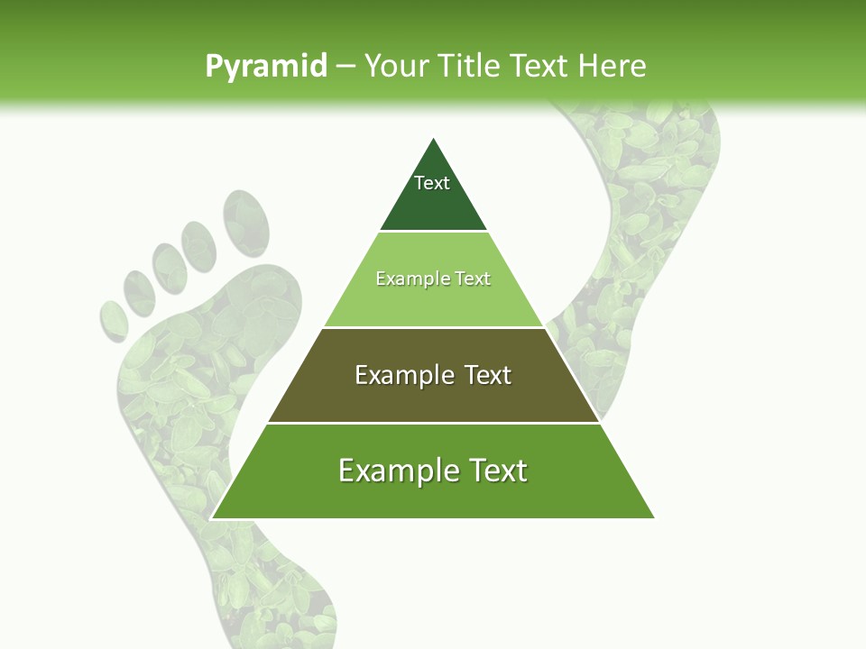 A Green Foot Print With A White Background PowerPoint Template
