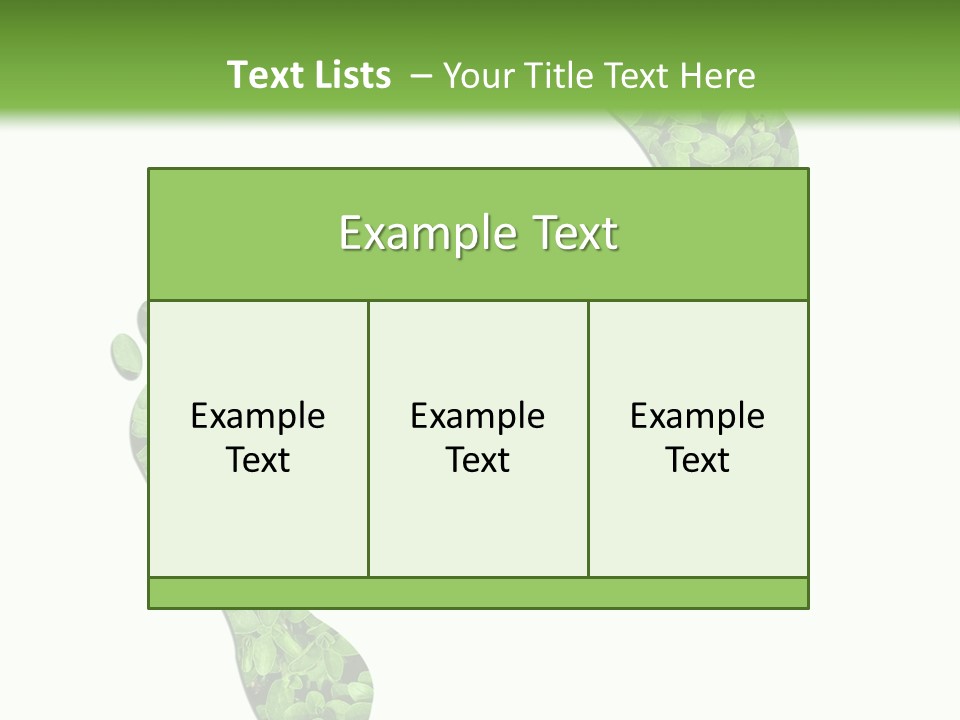 A Green Foot Print With A White Background PowerPoint Template