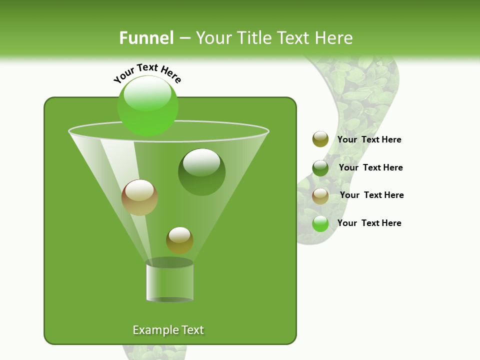 A Green Foot Print With A White Background PowerPoint Template
