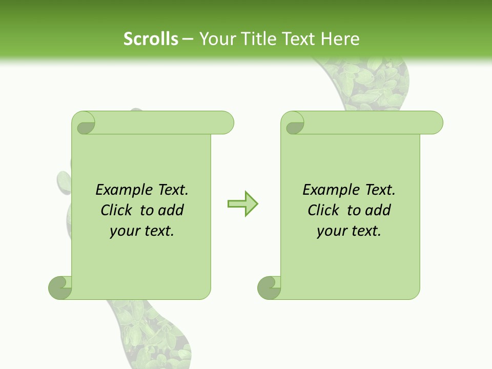 A Green Foot Print With A White Background PowerPoint Template