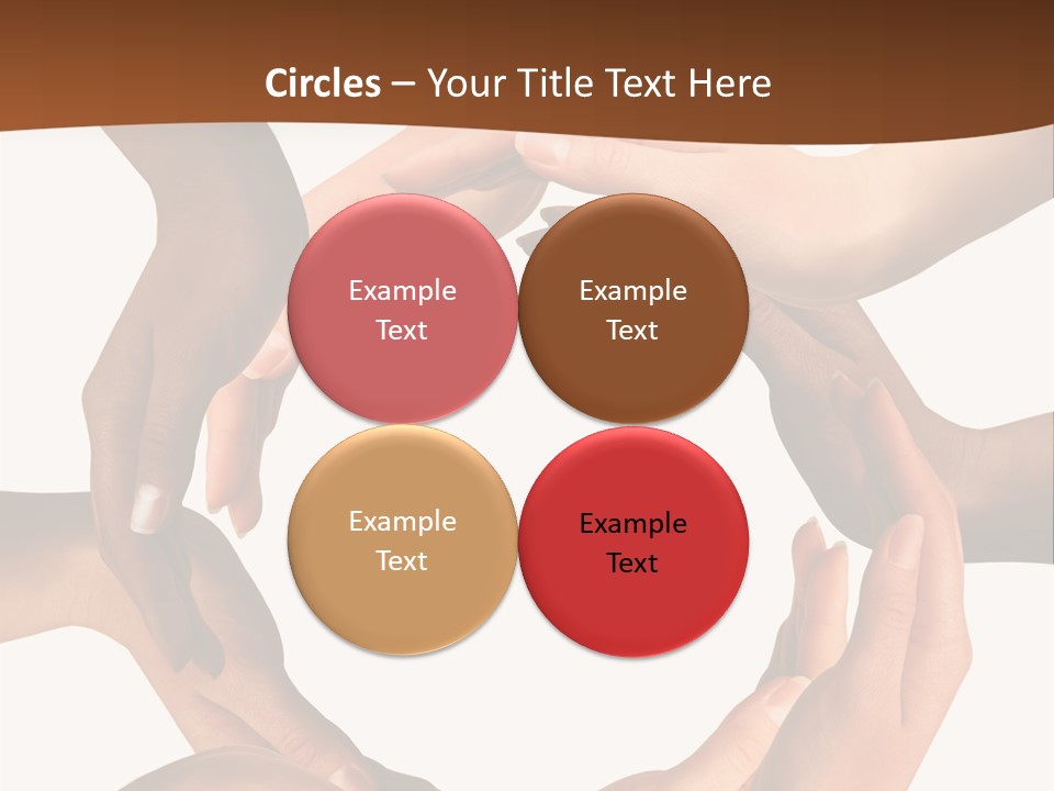 A Group Of Hands Holding Each Other In A Circle PowerPoint Template