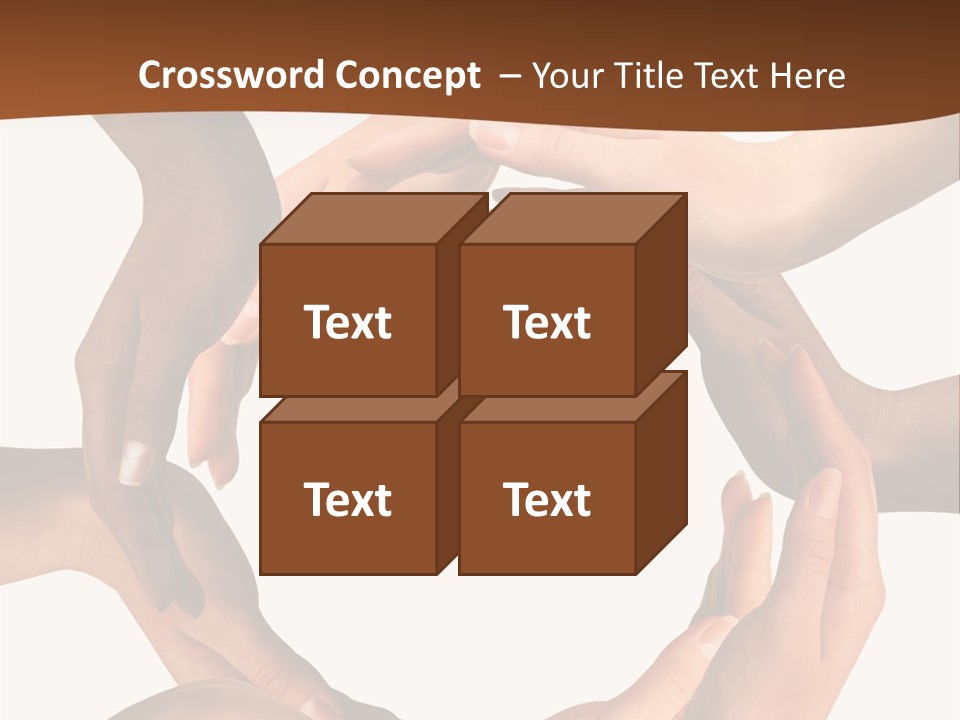 A Group Of Hands Holding Each Other In A Circle PowerPoint Template