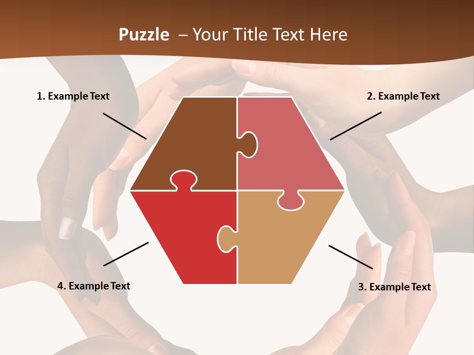 A Group Of Hands Holding Each Other In A Circle PowerPoint Template
