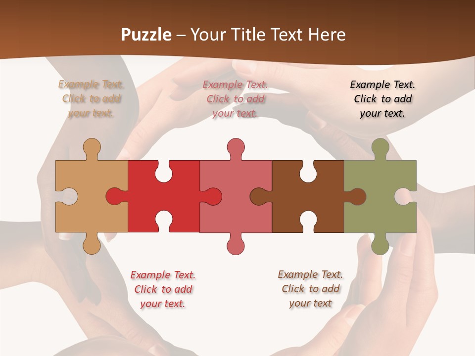 A Group Of Hands Holding Each Other In A Circle PowerPoint Template